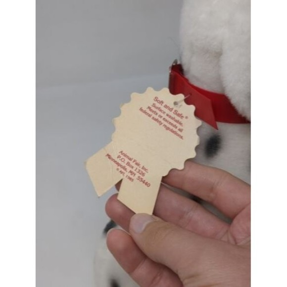 Pete The Coachmen Dalmation Mascot Plush Animal Fair Tags red collar NEW Vintage - Picture 4 of 9